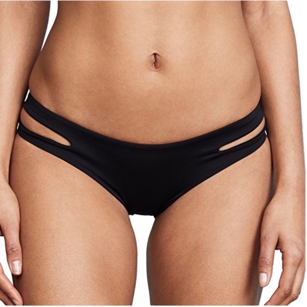 L*Space Estella Classic Cut Black Bikini Swim Bottom NWOT Size M